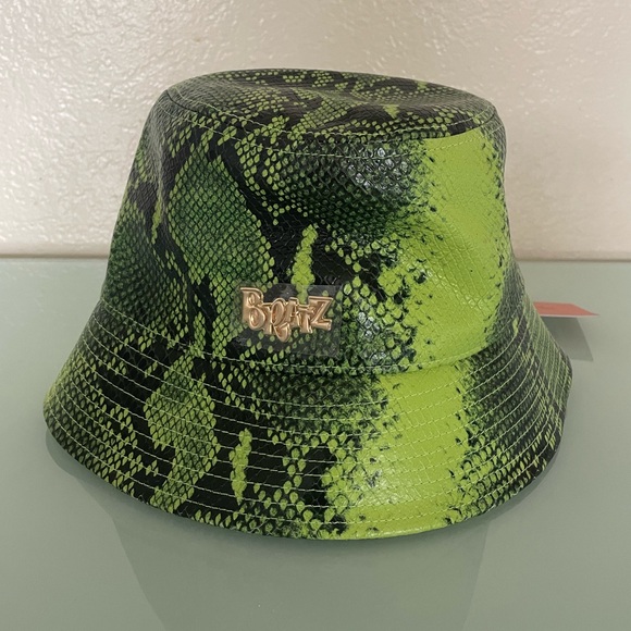 cult gaia Accessories - Cult Gaia Green Snake Print Hat MAKE AN OFFER